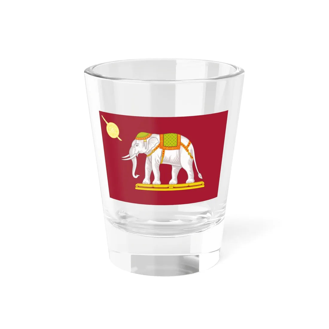 Flag of the Department of Provincial Police Siam 1911 (Cambodia) Shot Glass 1.5oz 1.5oz - Go Mug Yourself