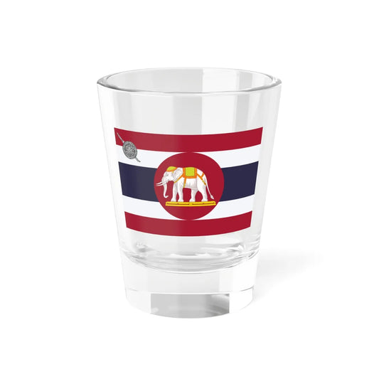 Flag of the Department of Provincial Police Siam 1929 (Cambodia) Shot Glass 1.5oz 1.5oz - Go Mug Yourself
