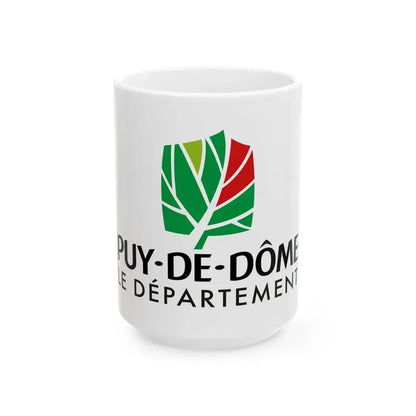 Flag of the Department of Puy-de-Dome (France) White Coffee Mug 15oz - Go Mug Yourself