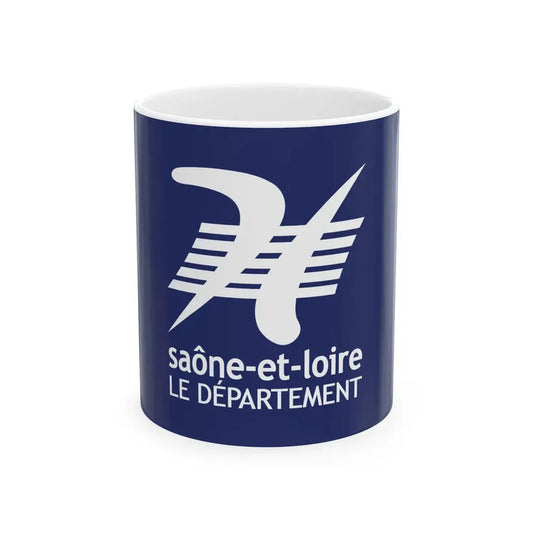 Flag of the Department of Saone-et-Loire (France) White Coffee Mug 11oz - Go Mug Yourself