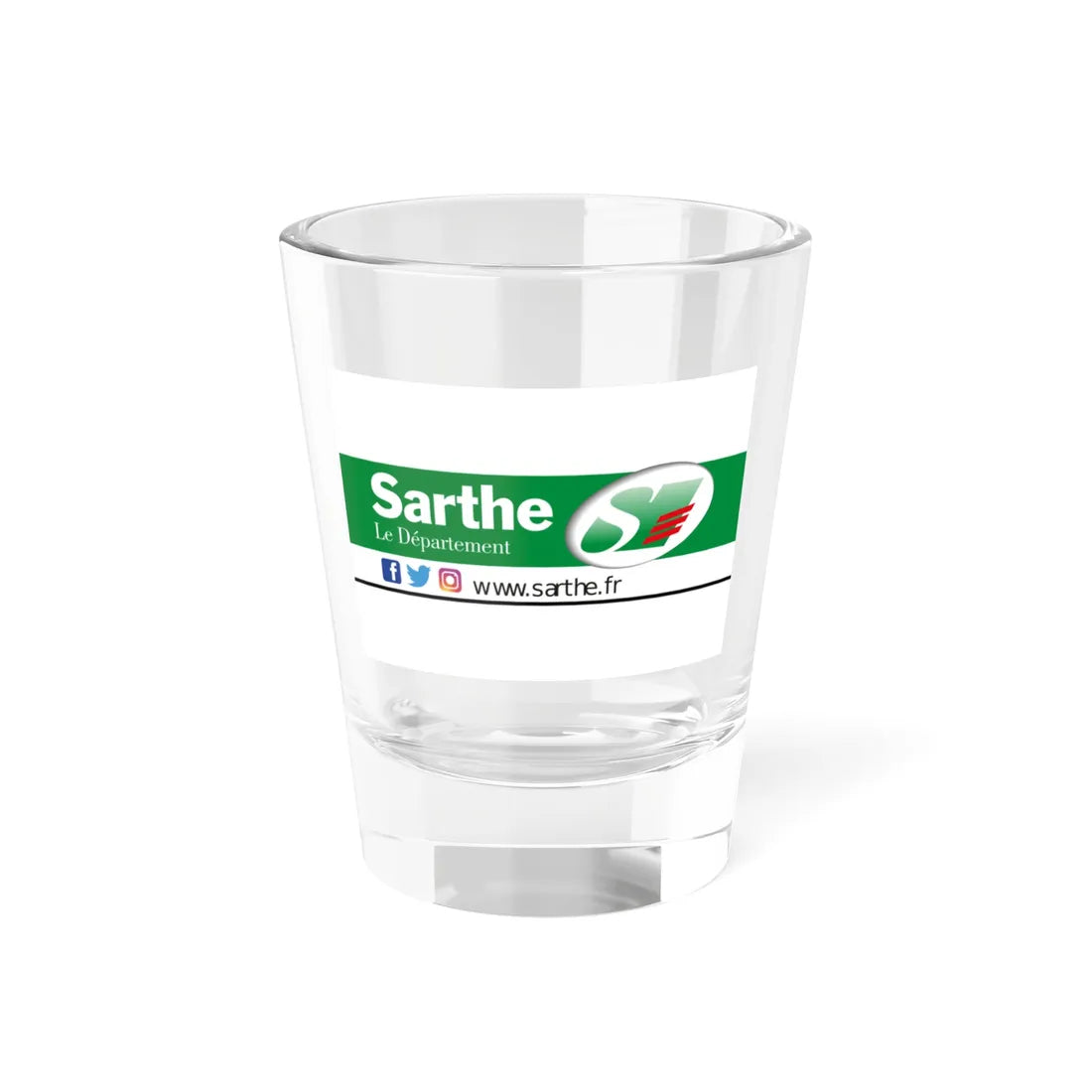 Flag of the Department of Sarthe (France) Shot Glass 1.5oz 1.5oz - Go Mug Yourself