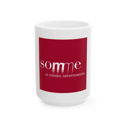 Flag of the Department of Somme Variant 1 (France) White Coffee Mug 15oz - Go Mug Yourself