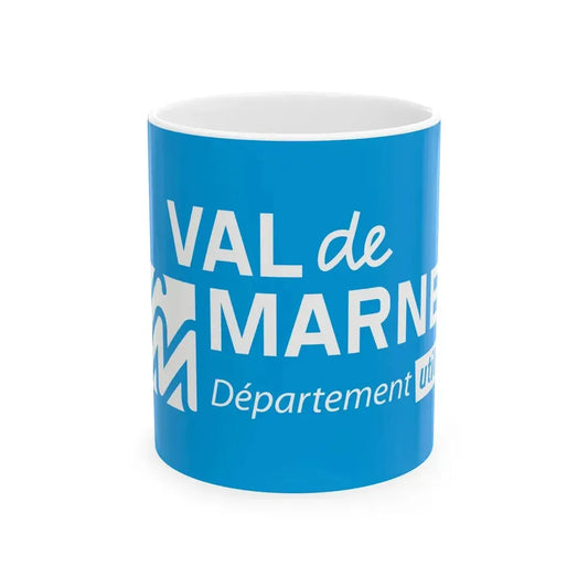 Flag of the Department of Val-de-Marne (France) White Coffee Mug 11oz - Go Mug Yourself
