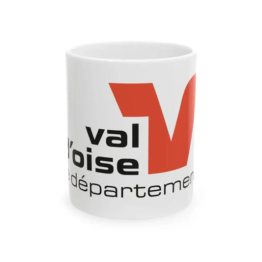 Flag of the Department of Val-dOise Variant 1 (France) White Coffee Mug 11oz - Go Mug Yourself