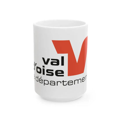 Flag of the Department of Val-dOise Variant 1 (France) White Coffee Mug 15oz - Go Mug Yourself