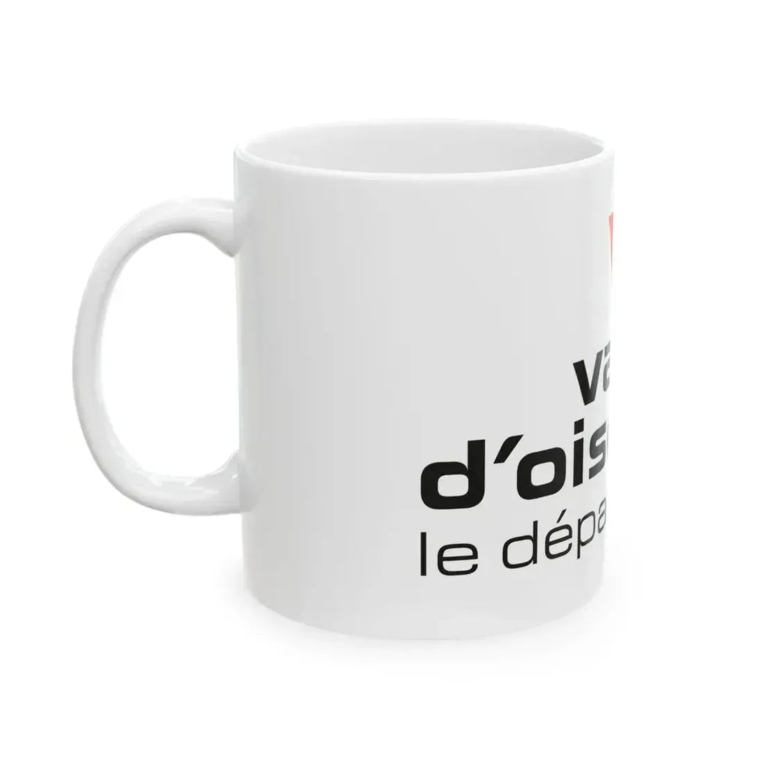 Flag of the Department of Val-dOise Variant 1 (France) White Coffee Mug - Go Mug Yourself