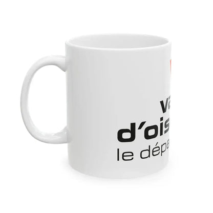 Flag of the Department of Val-dOise Variant 1 (France) White Coffee Mug - Go Mug Yourself