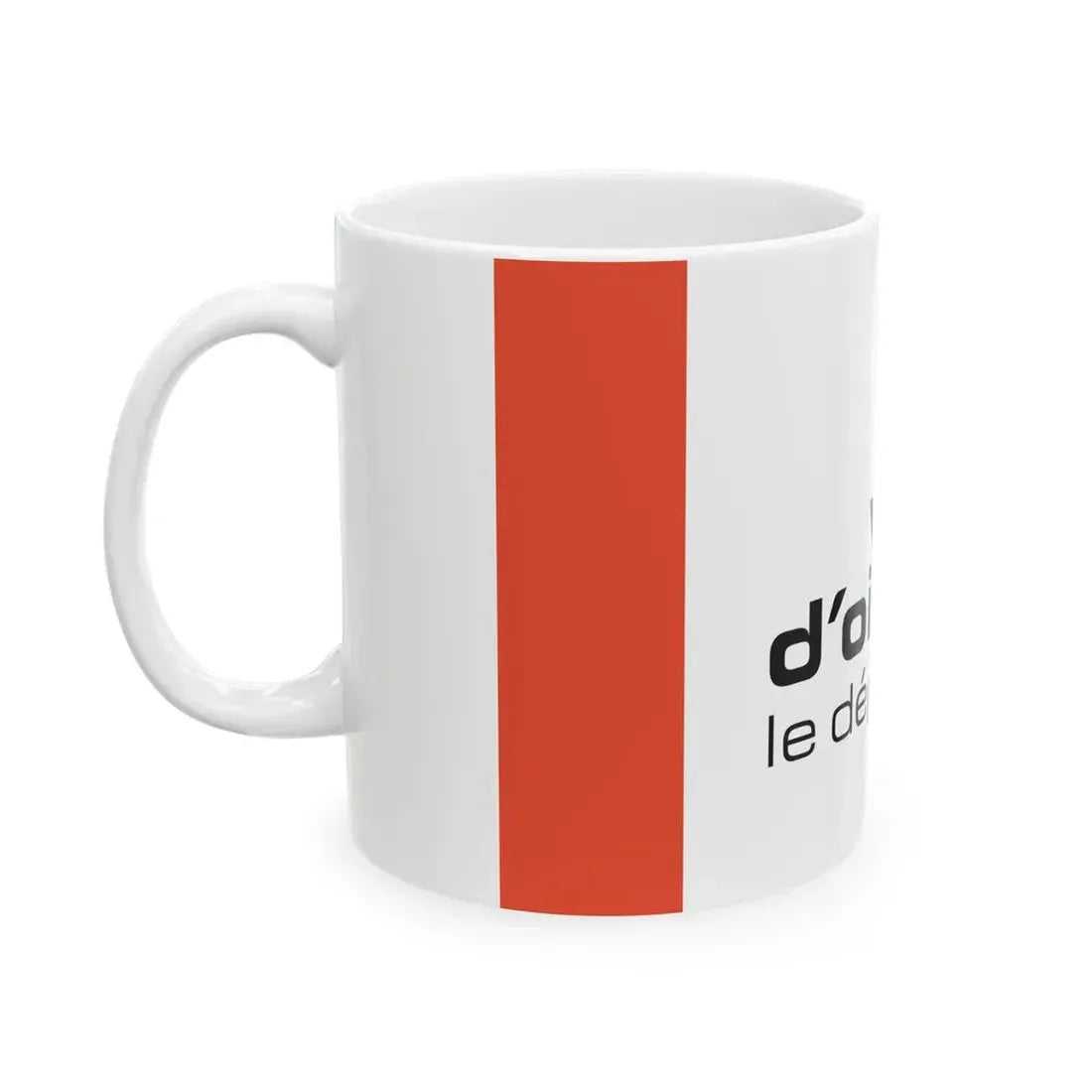 Flag of the Department of Val-dOise Variant 2 (France) White Coffee Mug - Go Mug Yourself