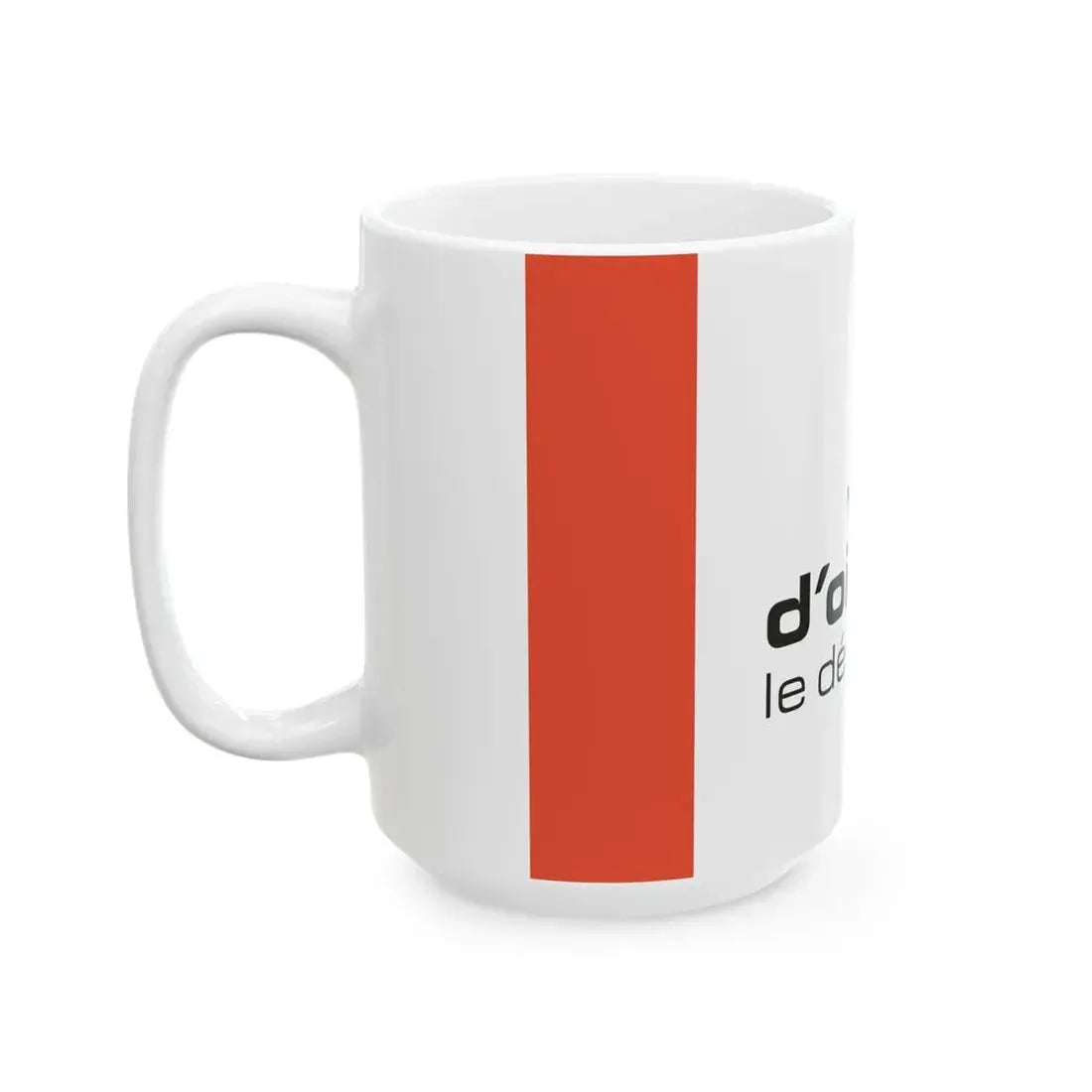 Flag of the Department of Val-dOise Variant 2 (France) White Coffee Mug - Go Mug Yourself