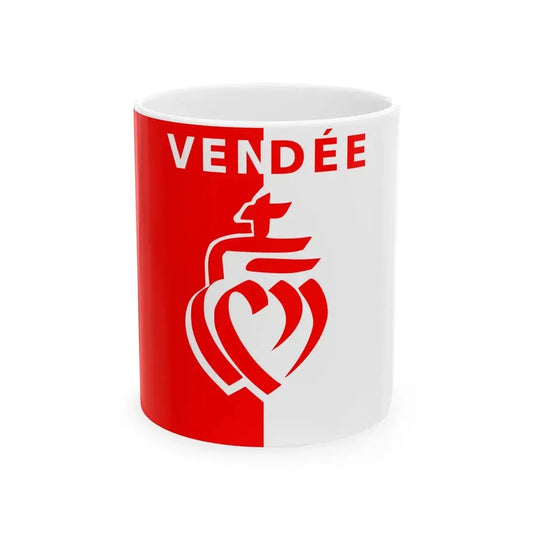 Flag of the Department of Vendee Variant 2 (France) White Coffee Mug 11oz - Go Mug Yourself