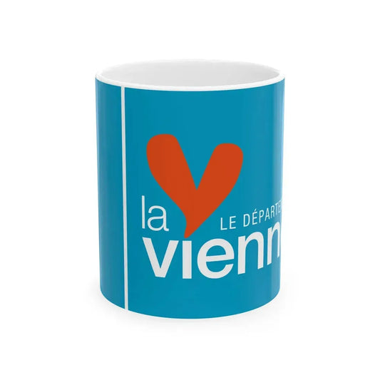 Flag of the Department of Vienne (France) White Coffee Mug 11oz - Go Mug Yourself