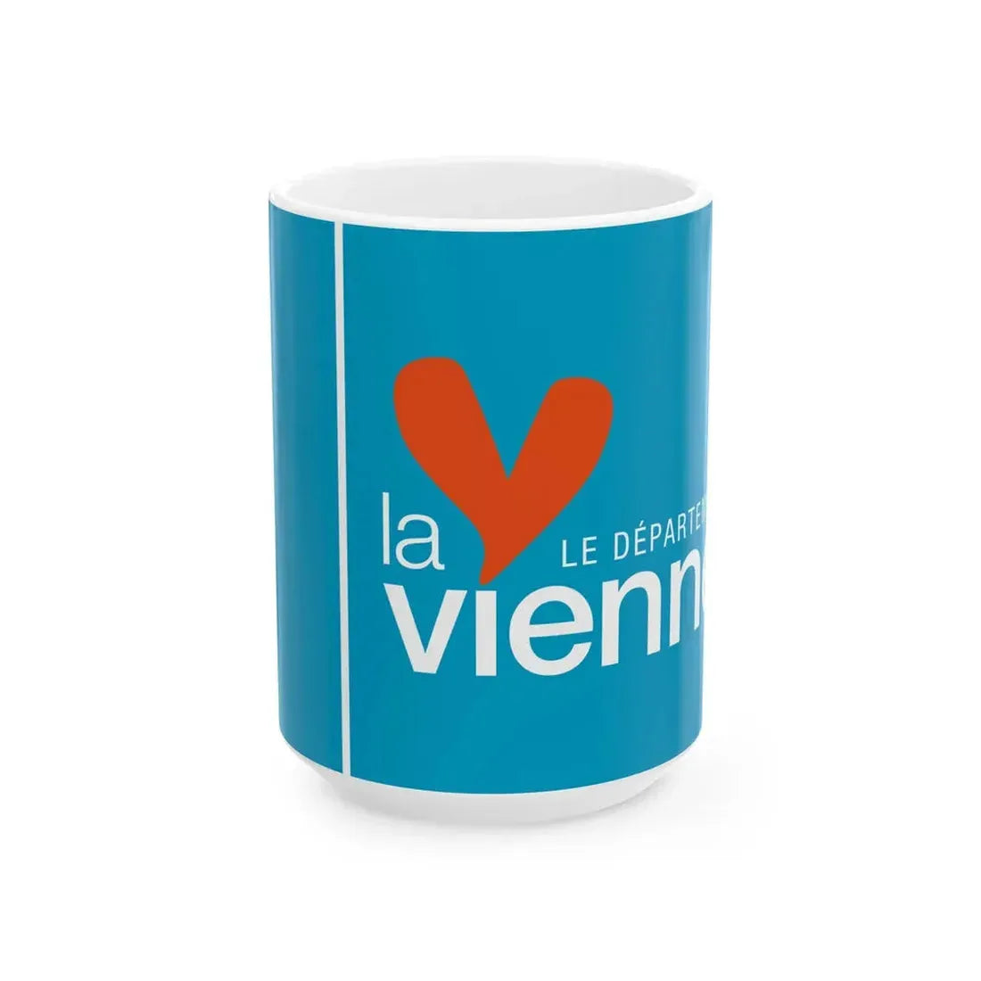 Flag of the Department of Vienne (France) White Coffee Mug 15oz - Go Mug Yourself