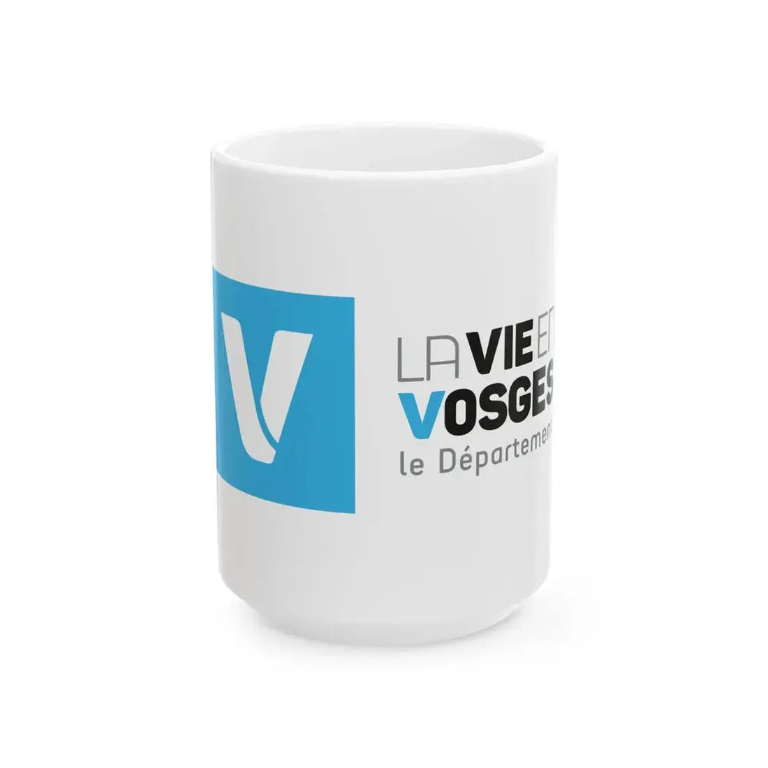 Flag of the Department of Vosges (France) White Coffee Mug 15oz - Go Mug Yourself