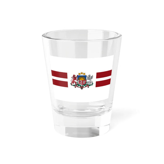 Flag of the Deputy Prime Minister of Latvia (Latvia) Shot Glass 1.5oz 1.5oz - Go Mug Yourself