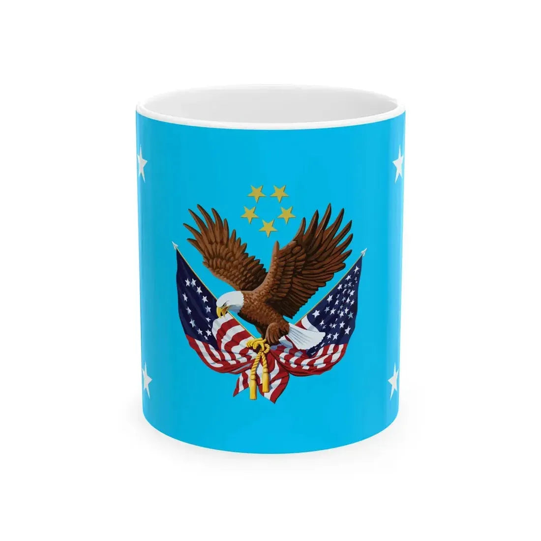 Flag of the Director of the United States National Cemetery System (United States) White Coffee Mug 11oz - Go Mug Yourself