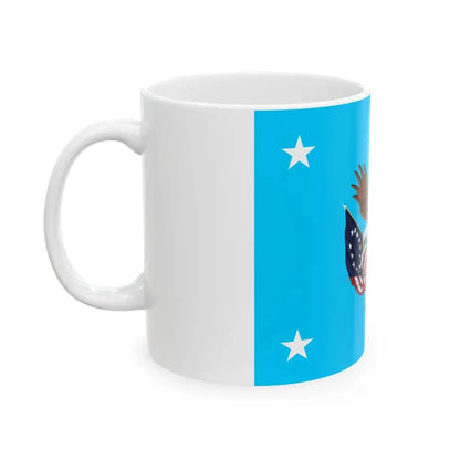 Flag of the Director of the United States National Cemetery System (United States) White Coffee Mug - Go Mug Yourself