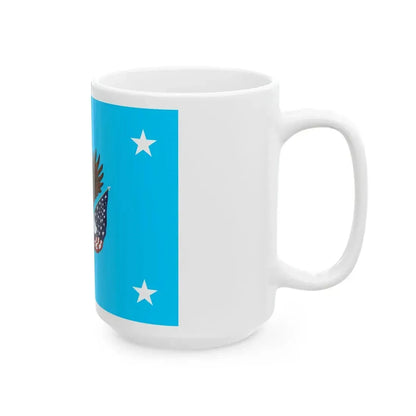 Flag of the Director of the United States National Cemetery System (United States) White Coffee Mug - Go Mug Yourself