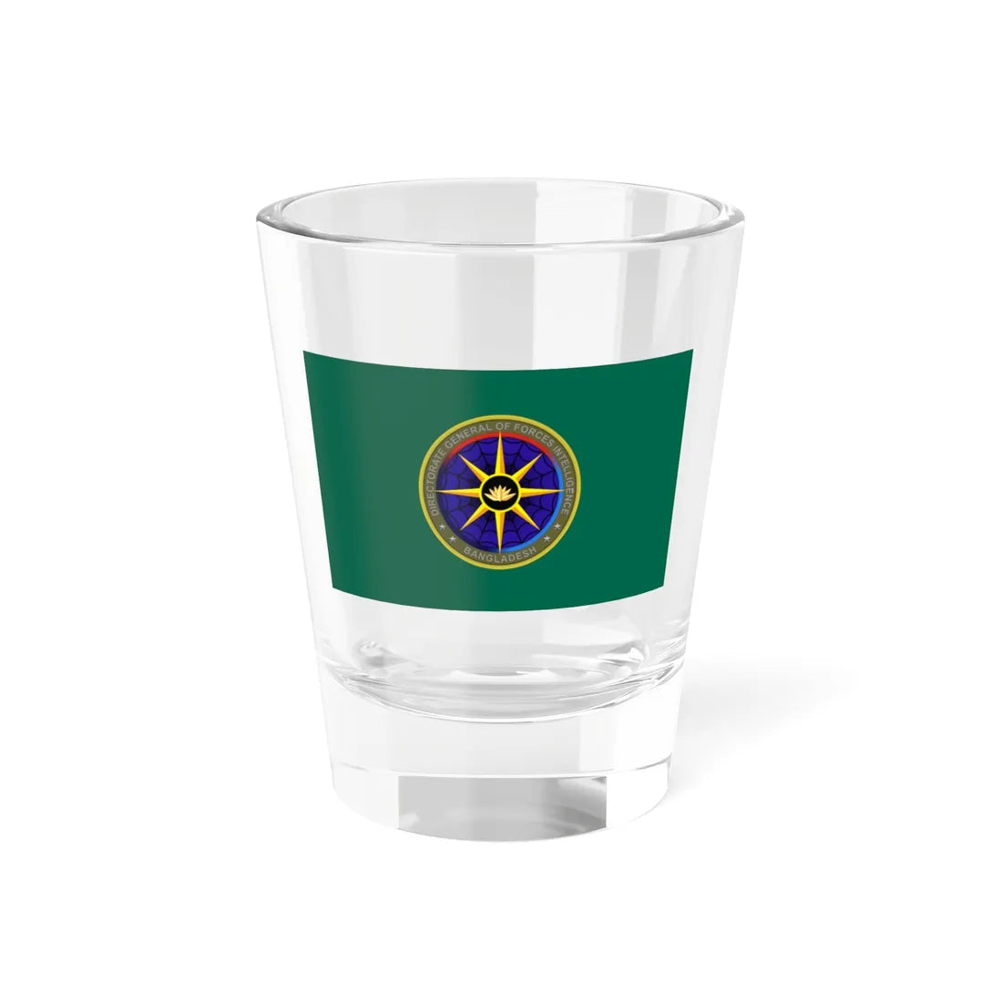 Flag of the Directorate General of Forces Intelligence (Bangladesh) Shot Glass 1.5oz 1.5oz - Go Mug Yourself
