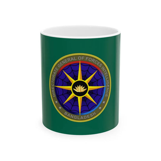 Flag of the Directorate General of Forces Intelligence (Bangladesh) White Coffee Mug 11oz - Go Mug Yourself