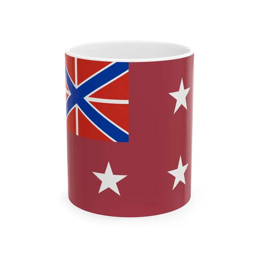 Flag of the District Commander of the National Guard of Russia (Russia) White Coffee Mug 11oz - Go Mug Yourself