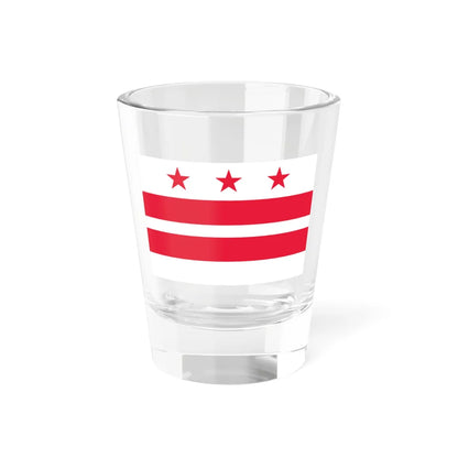 Flag of the District of Columbia 3-2 (United States) Shot Glass 1.5oz 1.5oz - Go Mug Yourself
