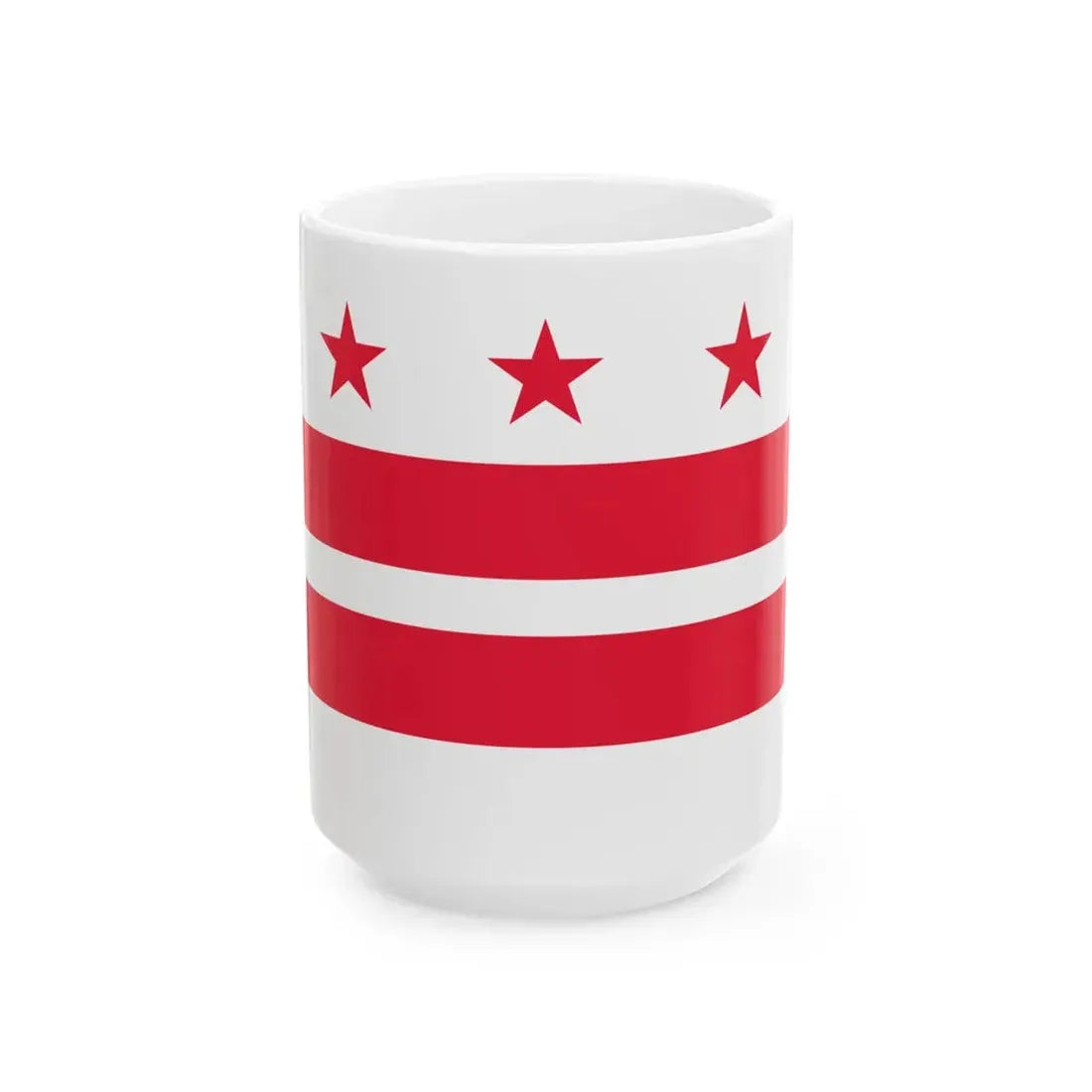 Flag of the District of Columbia 3-2 (United States) White Coffee Mug 15oz - Go Mug Yourself