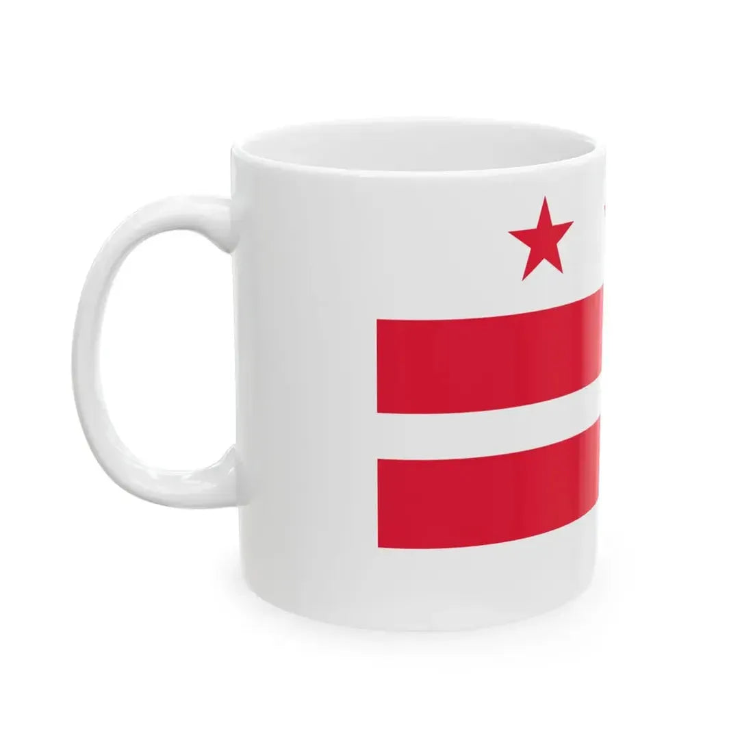 Flag of the District of Columbia 3-2 (United States) White Coffee Mug - Go Mug Yourself