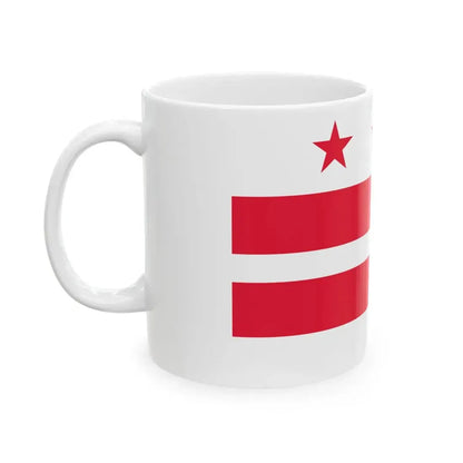 Flag of the District of Columbia 3-2 (United States) White Coffee Mug - Go Mug Yourself