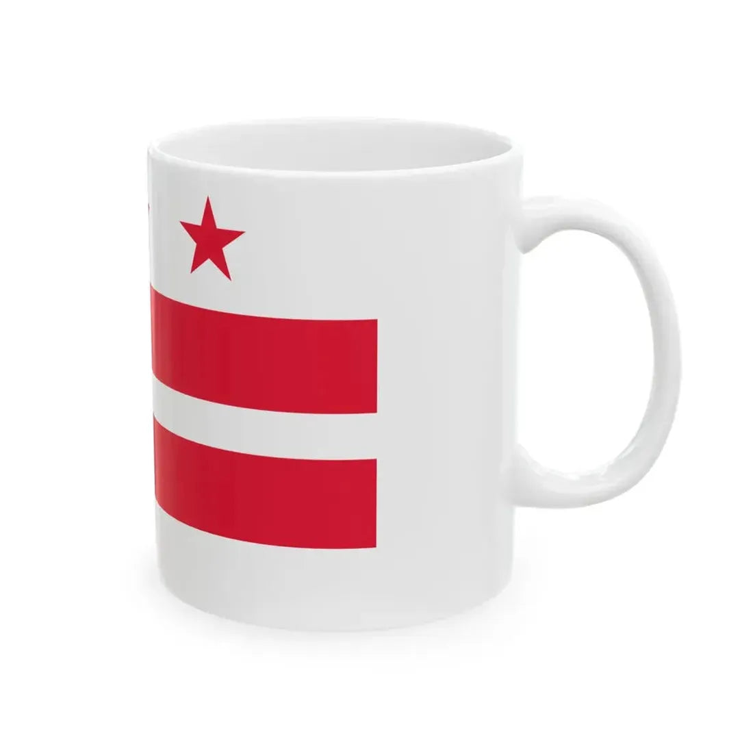 Flag of the District of Columbia 3-2 (United States) White Coffee Mug - Go Mug Yourself