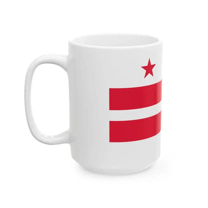 Flag of the District of Columbia 3-2 (United States) White Coffee Mug - Go Mug Yourself