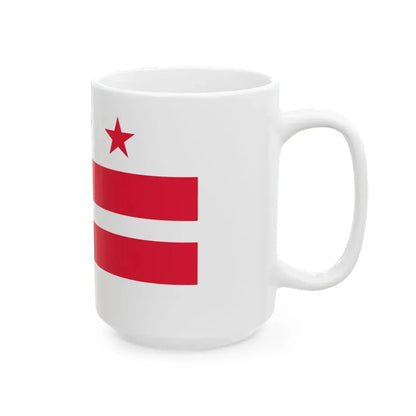 Flag of the District of Columbia 3-2 (United States) White Coffee Mug - Go Mug Yourself