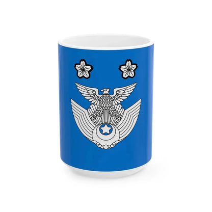 Flag of the Division Commander of the Air Self Defense Force Japan (Japan) White Coffee Mug 15oz - Go Mug Yourself