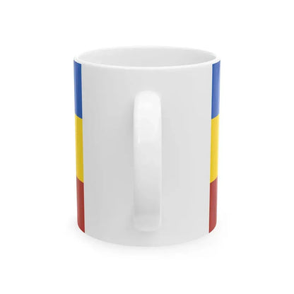 Flag of the Don Republic with coat of arms (Russia) White Coffee Mug - Go Mug Yourself