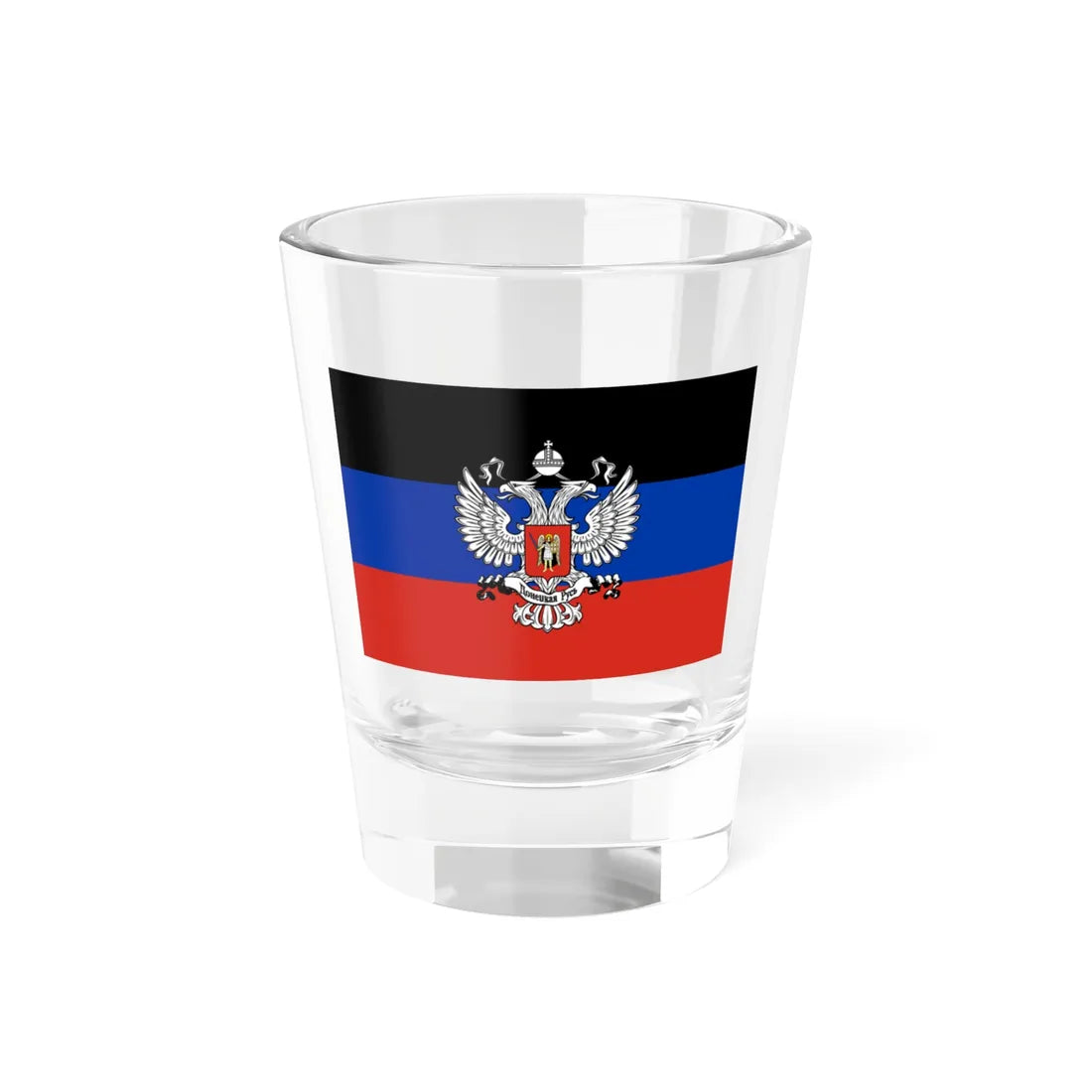 Flag of the Donetsk Peoples Republic (Ukraine) Shot Glass 1.5oz 1.5oz - Go Mug Yourself