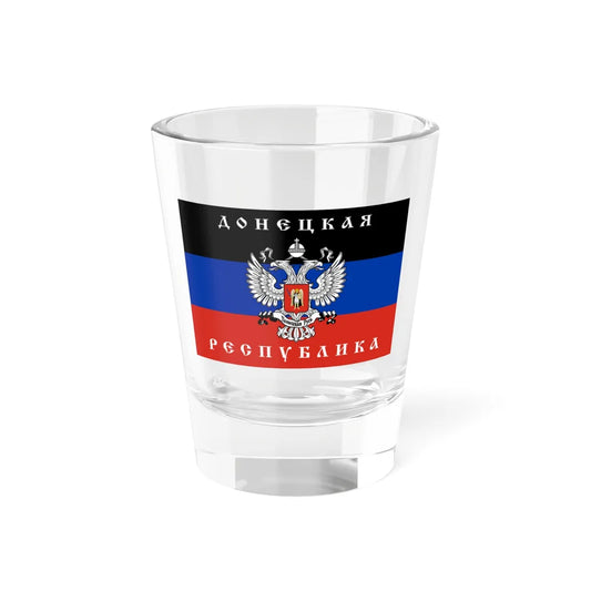 Flag of the Donetsk Republic Organisation (Russia) Shot Glass 1.5oz 1.5oz - Go Mug Yourself