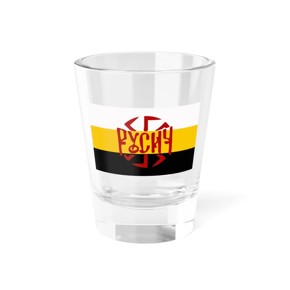 Flag of the DShRG Rusich (Russia) Shot Glass 1.5oz 1.5oz - Go Mug Yourself
