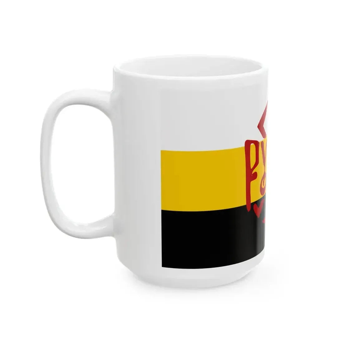 Flag of the DShRG Rusich (Russia) White Coffee Mug - Go Mug Yourself