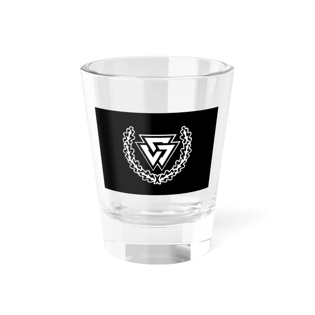 Flag of the DShRG Rusich variant (Russia) Shot Glass 1.5oz 1.5oz - Go Mug Yourself