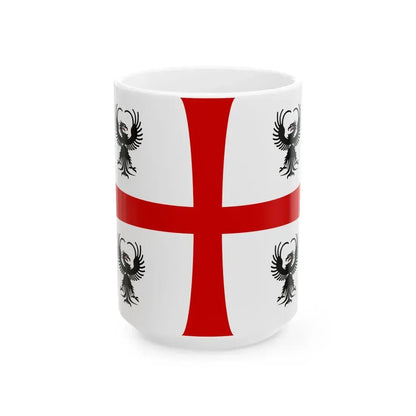 Flag of the Duchy of Mantua 1575-1707 (Italy) White Coffee Mug 15oz - Go Mug Yourself