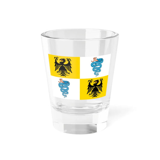 Flag of the Duchy of Milan 1450 2-3 ratio (Italy) Shot Glass 1.5oz 1.5oz - Go Mug Yourself