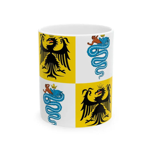 Flag of the Duchy of Milan 1450 (Italy) White Coffee Mug 11oz - Go Mug Yourself