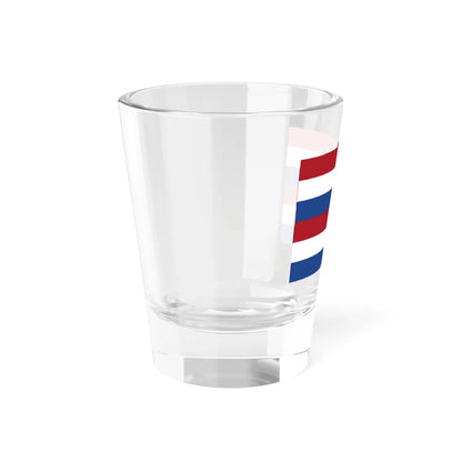 Flag of the Dutch East India Company Amsterdam Chamber - dubbele Statenvlag (Netherlands) Shot Glass 1.5oz - Go Mug Yourself