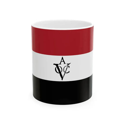 Flag of the Dutch East India Company Amsterdam Chamber (Netherlands) White Coffee Mug 11oz - Go Mug Yourself