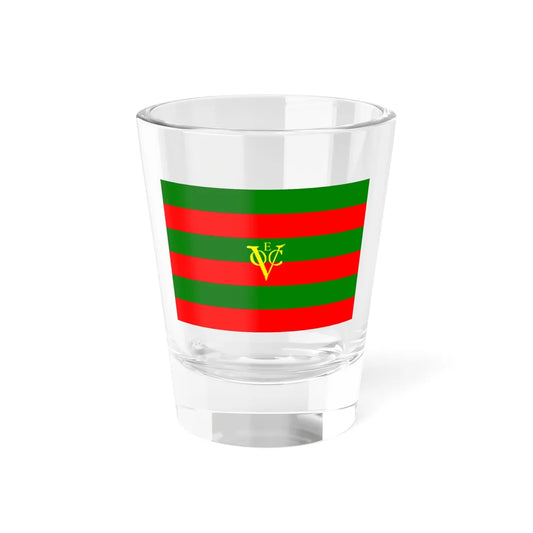 Flag of the Dutch East India Company Enkhuizen Chamber (Netherlands) Shot Glass 1.5oz 1.5oz - Go Mug Yourself