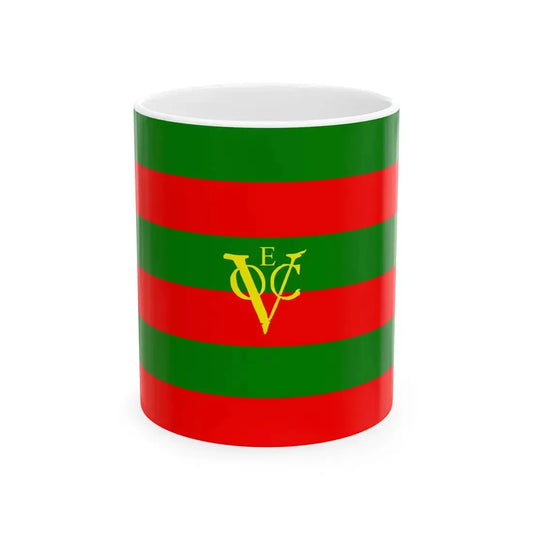 Flag of the Dutch East India Company Enkhuizen Chamber (Netherlands) White Coffee Mug 11oz - Go Mug Yourself