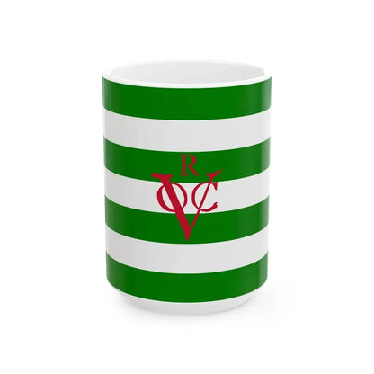 Flag of the Dutch East India Company Rotterdam Chamber (Netherlands) White Coffee Mug 15oz - Go Mug Yourself