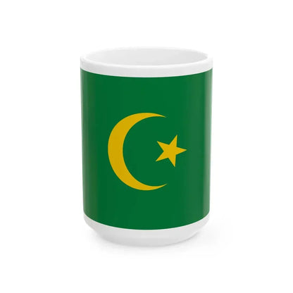 Flag of the East Turkestan Republic 1944-1949 (China) White Coffee Mug 15oz - Go Mug Yourself