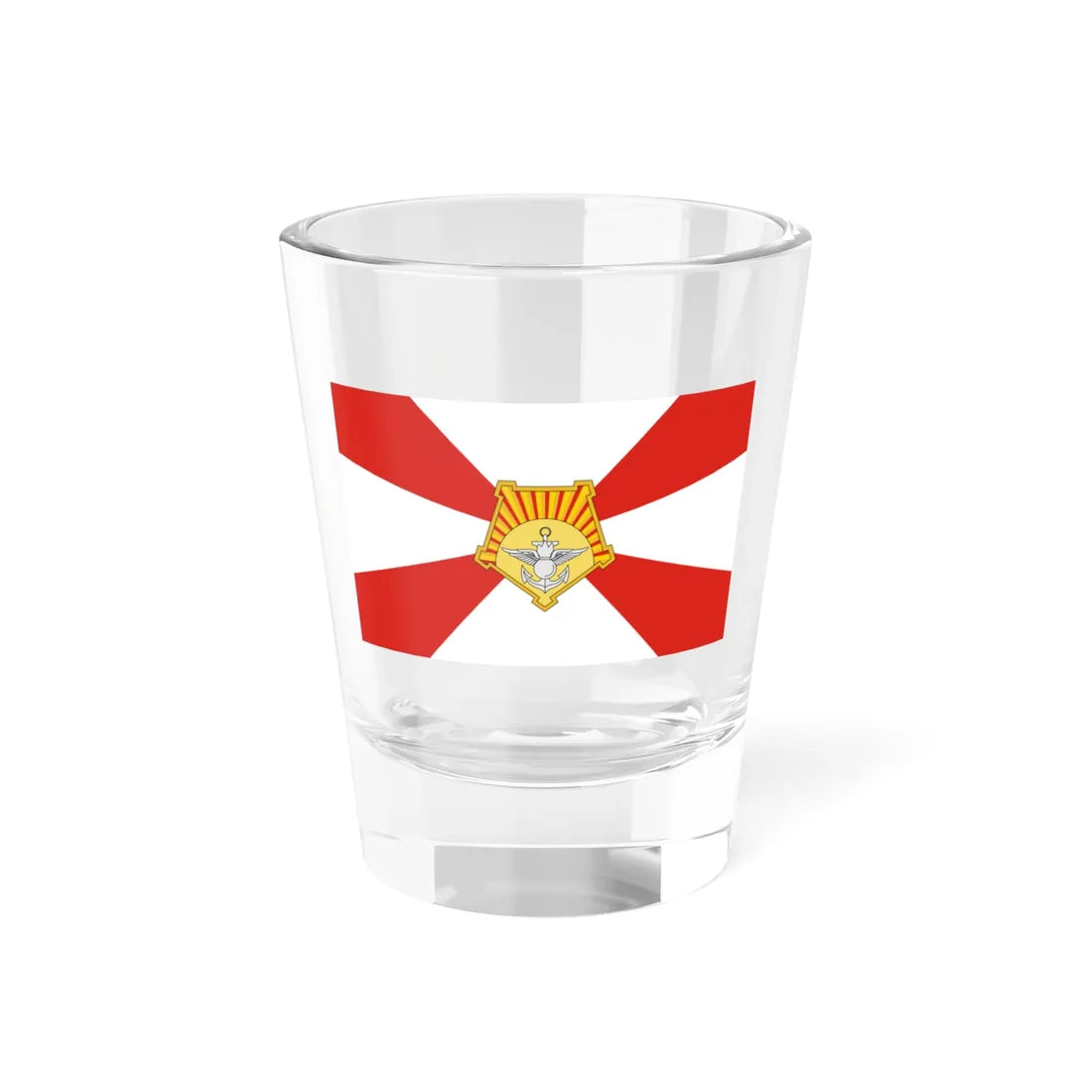 Flag of the Eastern Military District (Russia) Shot Glass 1.5oz 1.5oz - Go Mug Yourself