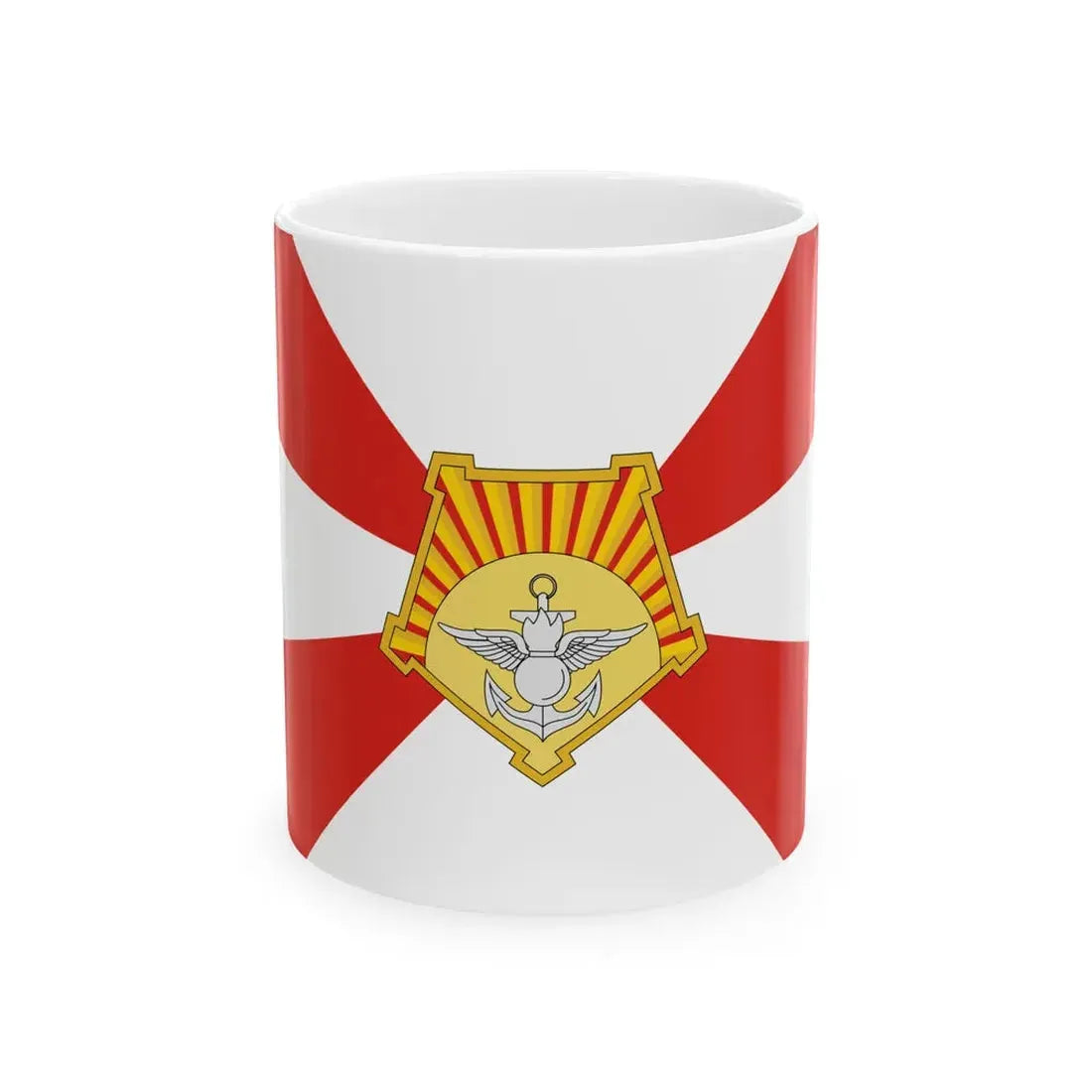 Flag of the Eastern Military District (Russia) White Coffee Mug 11oz - Go Mug Yourself