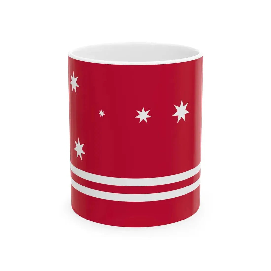 Flag of the Ebon Atoll Unofficial (Marshall Islands) White Coffee Mug 11oz - Go Mug Yourself